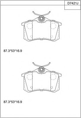 Тормозные колодки ASIMCO KD7421