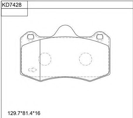 Тормозные колодки ASIMCO KD7428