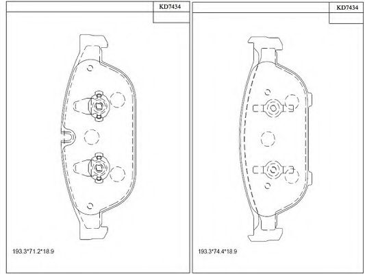 Тормозные колодки ASIMCO KD7434