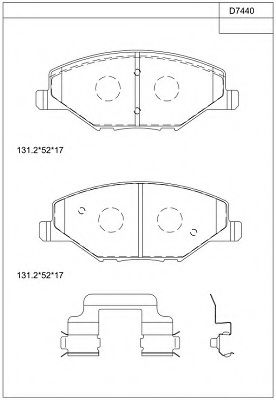 Тормозные колодки ASIMCO KD7440