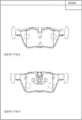 Тормозные колодки ASIMCO KD7443