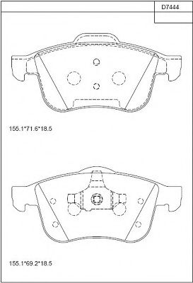 Тормозные колодки ASIMCO KD7444