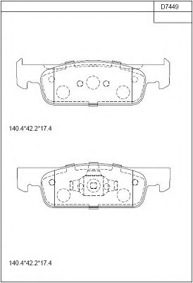 Тормозные колодки ASIMCO KD7449