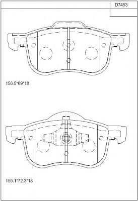 Тормозные колодки ASIMCO KD7453