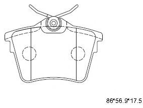 Тормозные колодки ASIMCO KD7504