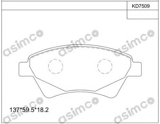 Тормозные колодки ASIMCO KD7509