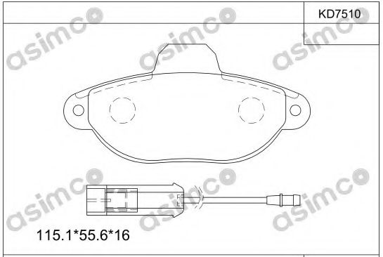 Тормозные колодки ASIMCO KD7510