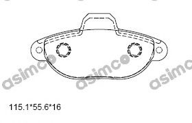 Тормозные колодки ASIMCO KD7510F