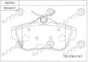 Тормозные колодки ASIMCO KD7521