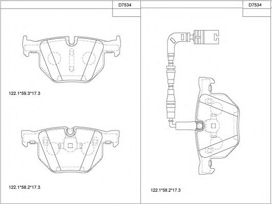 Тормозные колодки ASIMCO KD7534