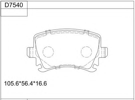 Тормозные колодки ASIMCO KD7540