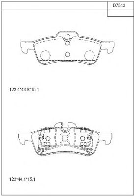 Тормозные колодки ASIMCO KD7543