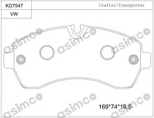 Тормозные колодки ASIMCO KD7547