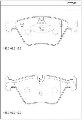 Тормозные колодки ASIMCO KD7553F