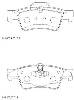 Тормозные колодки ASIMCO KD7554