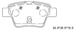 Тормозные колодки ASIMCO KD7561
