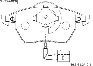 Тормозные колодки ASIMCO KD7564