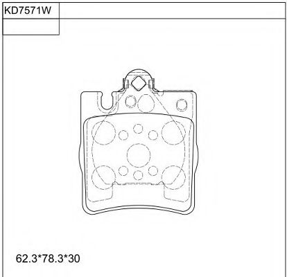 Тормозные колодки ASIMCO KD7571W