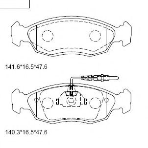Тормозные колодки ASIMCO KD7578