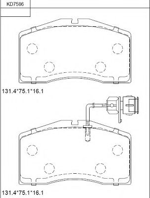 Тормозные колодки ASIMCO KD7586
