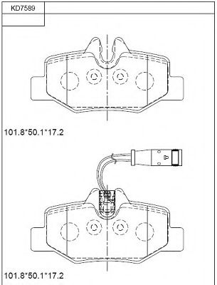 Тормозные колодки ASIMCO KD7589