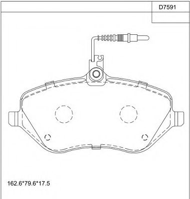Тормозные колодки ASIMCO KD7591