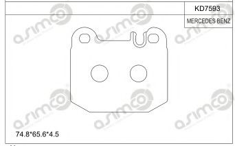 Тормозные колодки ASIMCO KD7593