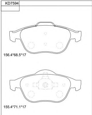 Тормозные колодки ASIMCO KD7594