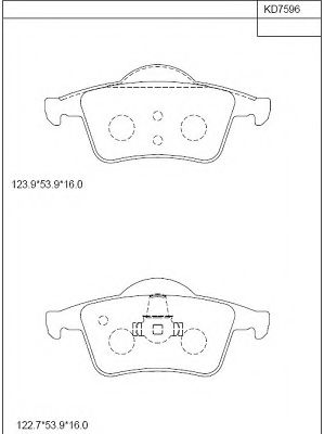 Тормозные колодки ASIMCO KD7596