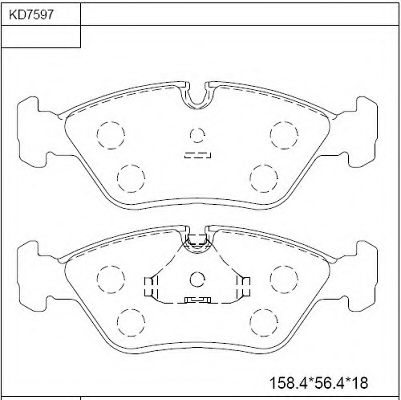 Тормозные колодки ASIMCO KD7597