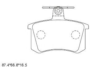 Тормозные колодки ASIMCO KD7716