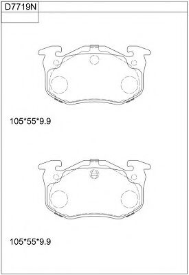 Тормозные колодки ASIMCO KD7719N