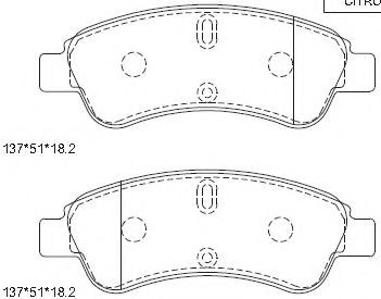 Тормозные колодки ASIMCO KD7722