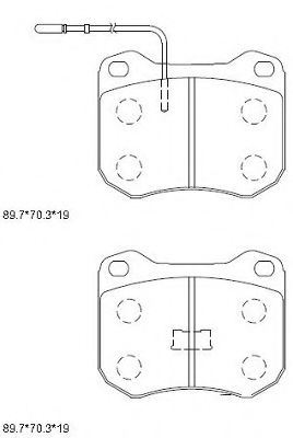 Тормозные колодки ASIMCO KD7768