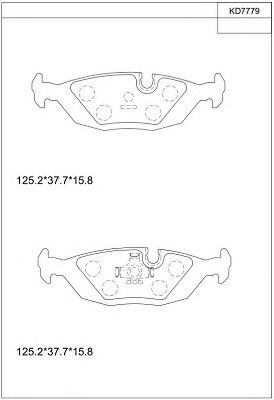Тормозные колодки ASIMCO KD7779
