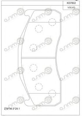 Тормозные колодки ASIMCO KD7802
