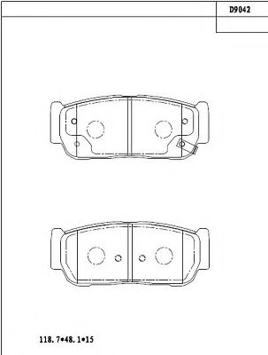 Тормозные колодки ASIMCO KD9042