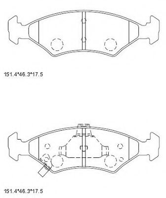 Тормозные колодки ASIMCO KD9730