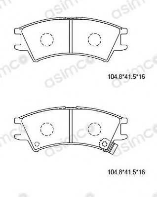 Тормозные колодки ASIMCO KD9748