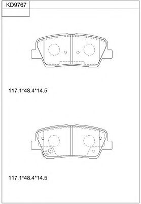 Тормозные колодки ASIMCO KD9767