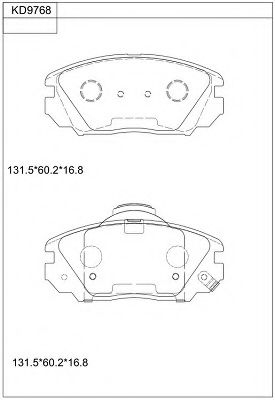 Тормозные колодки ASIMCO KD9768