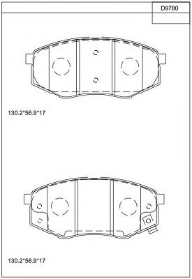 Тормозные колодки ASIMCO KD9780