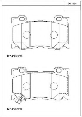 Тормозные колодки ASIMCO KD11064