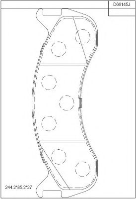 Тормозные колодки ASIMCO KD66145