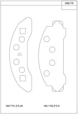 Тормозные колодки ASIMCO KD66179