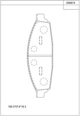 Тормозные колодки ASIMCO KD66814