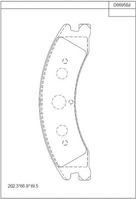 Тормозные колодки ASIMCO KD66950