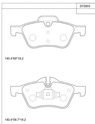 Тормозные колодки ASIMCO KD72803