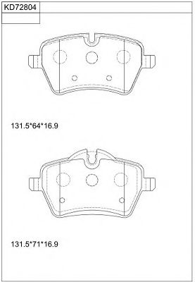 Тормозные колодки ASIMCO KD72804