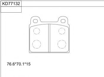 Тормозные колодки ASIMCO KD77132